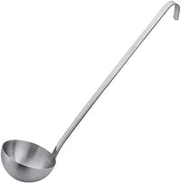 1-Piece Ladle Heavy Duty Thick Stainless Steel - 4 Ounce (3.1" Bowl Diameter, 12.25" Handle Length)