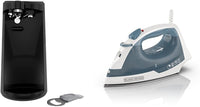 BLACK+DECKER EasyCut Extra-Tall Can Opener, EC500B, Removable Multi-Tool, Knife Sharpener, One-Touch Lever