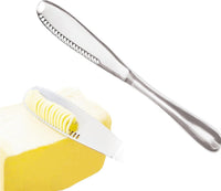Butter Spreader, Stainless Steel Butter Spreader, 3 in 1 Kitchen Knife Gadgets Curler Slicer Spreader with Serrated Edge for Cutting and Spreading Butter Cheese Jam