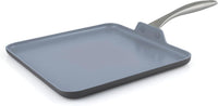 GreenPan Lima Hard Anodized 11” Square Griddle Pan, Ceramic Nonstick, PFOA PFAS-Free Nontoxic Pots and Pans, Oven & Broiler Safe, Stainless Steel Handle, Cookware for Eggs & Omelet, Gray