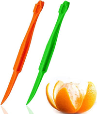 Orange Citrus Peelers Citrus Lemon Citrus Peel Cutter Plastic Easy Slicer Cutter Peeler Remover Opener Kitchen Accessories Knife Cooking Tool Kitchen Gadget (Multiple 2 Pack)
