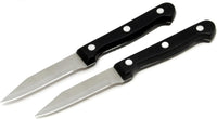 Chef Craft Select Paring Knife, 3.5 inch blade 7 inches in length 2 piece set, Stainless Steel/Black
