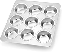 TeamFar 12-Cup Muffin Pan, Stainless Steel Muffin Tin Metal Cupcake Baking Pan for Oven, Regular Size & Non Toxic, Easy Clean & Dishwasher Safe