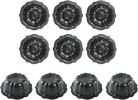 10 Pack 4 Inch Mini Bundt Cake Pans for Baking, Nonstick Carbon Steel Fluted Cake Pan Set, Oven Baking Small Metal Round Pumpkin Shaped Cake Mold for Cupcake, Muffin, Brownie, Pudding - Gold