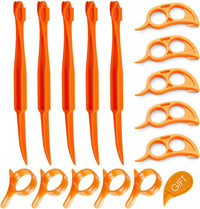 Orange Citrus Peelers, Cosmer Set of 15 Plastic Easy Slicer Cutter Peeler Remover Opener Kitchen Accessories Knife Cooking Tool Kitchen Gadgets (Set B)