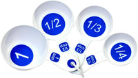 Chef Craft Select Plastic Measuring Spoon Set, 6 piece set, White and Blue