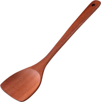 13.5-inch Cherry Wooden Spatula Turner Long Handle, Wood Kitchen Spatula Turner, Egg Scraper, Wood Cooking Utensil, Kitchen Spatulas for Flipping, Serving, Scraping & Turning.