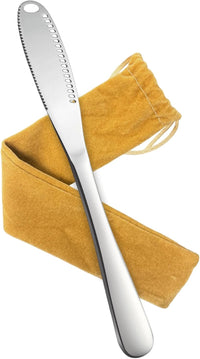 Stainless Steel Butter Spreader Knife – 3-in-1 Butter Curler, Slicer, and Spreader – Durable 8" Butter Knife for Cold Butter – Kitchen Gadget(1 knife)
