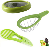Avocado Slicer Tools 3 PCS, Avocado Saver for Fridge to Keep, Avocado Slicer for Peeler Pitter, Avocado Cutter for Cuber Dicer, Fruit Vegetable Avocado Tools - Kitchen Gadgets