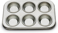 Fox Run Muffin and Cupcake Pan, 12 Standard Cup, Stainless Steel