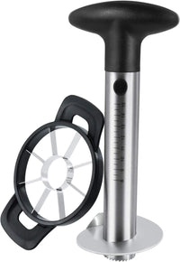 Newness Pineapple Corer and Slicer Tool, Durable Pineapple Core Remover with Upgraded Cutter & Reinforced Thicker Blade, Stainless Steel Kitchen Fruit Gadget for Diced Pineapple Rings, Black Handle