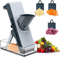 Mandolin Slicer Julienne, for Potatoes,Vegetable,Meat,Onions Best Mandoline Slicer with Container, Thickness Adjuster Multi Blades