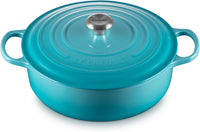 Le Creuset Enameled Cast Iron Signature Round Wide Dutch Oven, 6.75 qt., Flame