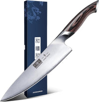 Kitchen Knife in Japanese Steel AUS-10, High-Class Chef's Knife 8 inch Professional Cooking Knife, Non-slip Ultra Sharp Knife with Ergonomic Handle