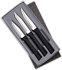 Rada Cutlery 3-Piece Paring Knife Galore Knife Gift Set , Made in USA, Silver Handles