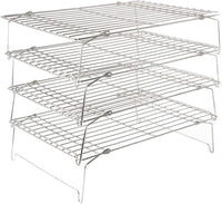Flagship Cooling Baking Rack Set of 4, 100% 304 Stainless Steel Wire Baking Rack, Stackable Cooling Cooling Roasting Cooking - 14.4''x10.43''