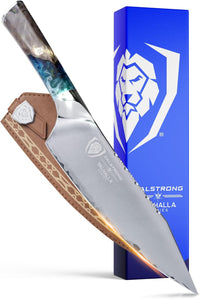 Dalstrong Chef Knife - 8 inch - Valhalla Series - Premium 9CR18MOV HC Steel - Celestial Resin & Wood Handle - Razor Sharp - Kitchen Cooking Chef's Knife - Leather Sheath