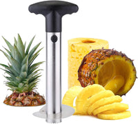 Pineapple Corer Slicer Stainless Steel Fruit Pineapple Peeler Cutter for Easy Core Removal Remover Tool with Detachable Handle