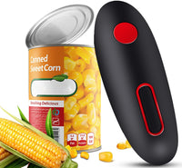 Electric Can Opener, No Sharp Edge Can Opene, One-Touch Electric Can Opener with Auto Shut,Best Kitchen Gadgets Electric Can Openers for Seniors with Arthritis,black