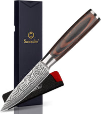 Sunnecko Chef Knife 8 inch,High Carbon Stainless Steel Kitchen Knife,Ultra Sharp Gyutou Cutting Knife with Sheath and Gift Box for Family & Restaurant