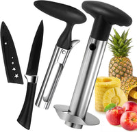 Pineapple Corer and Slicer, Stainless Steel Apple Pineapple cutter and corer Set, with Pineapple Slicer, Apple Corer and Fruit Cutter, Pineapple Apple corer tool kitchen