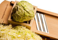 Wooden Cabbage Shredder, Mandoline Slicer for Sauerkraut, Coleslaw. Finger Protection Box, Cut Resistant Glove. Pre-Oiled. Made in Poland!