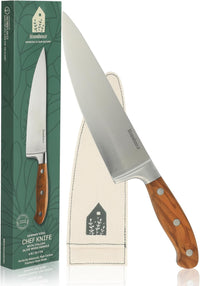 Oprah's Favorite Things - 8 Inch German Steel Chef Knife W/Italian Olive Wood Forged Handle