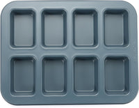 Monfish loaf pan baking bread 1lb loaf bread pans for home baking cake 9x5inch set of 2 haze blue non stick coating Royal blue carbon steel