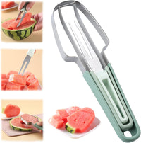 Fantexy 3-in-1 Watermelon Slicer and Popsicle Maker - Stainless Steel Melon Cutter Tool for Camping and Kitchen