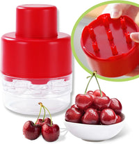 7-in-1 Cherry Pitter Tool - Portable Push-Down Cherries Seed Remover, No Handle Design for Kitchen, Picnics