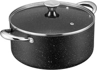 BEZIA 6 Quart Nonstick Cooking Pot with Lid, Induction and Oven Safe, Perfect for Stews, Soups and All Stovetops