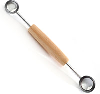 Norpro Double Melon Baller w/Wood Handle, 8 In.