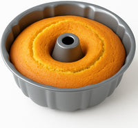 10-Inch Nonstick Bundt Cake Pan, Fluted Tube Pan for Pound Cakes, Muffins, Angel Food Cake, Coffee Cake, and More – Easy Release, Dishwasher Safe, Oven Safe, Heavy Duty