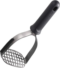 Zyliss Stainless Steel Potato Masher - Food Smasher for Potatoes, Avocados & More - Home Kitchen Essentials & Accessories - Manual Potato Masher Tool - Dishwasher-Safe Vegetable Masher - Red