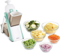 DASH Safe Slice® Mandoline Slicer, Julienne + Dicer for Vegetables, Meal Prep & More with 30+ Presets & Thickness Adjuster - Grey