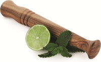 Twine Acacia Wood Mojito Muddler for Cocktails with Jute Storage Pouch, Bar Accessories, Cocktail Muddler, Drink Muddler, Set of 1, Wood Grain